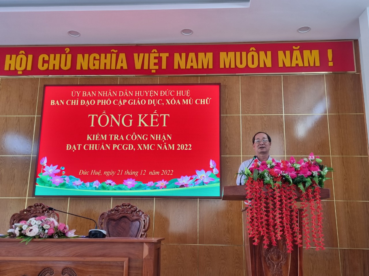 Tiếp và làm việc với Đoàn kiểm tra của tỉnh về công tác  phổ cập giáo dục- XMC năm 2022